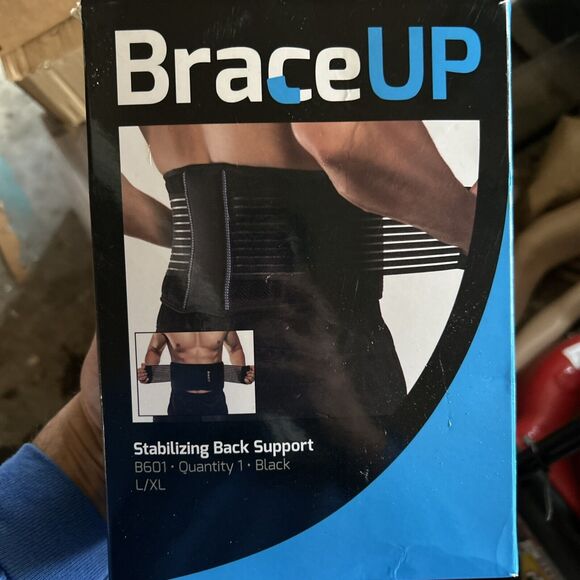 BraceUP Stabilize Adjustable Lumbar Lower Back Brace and Support Belt - L/XL - Picture 1 of 9